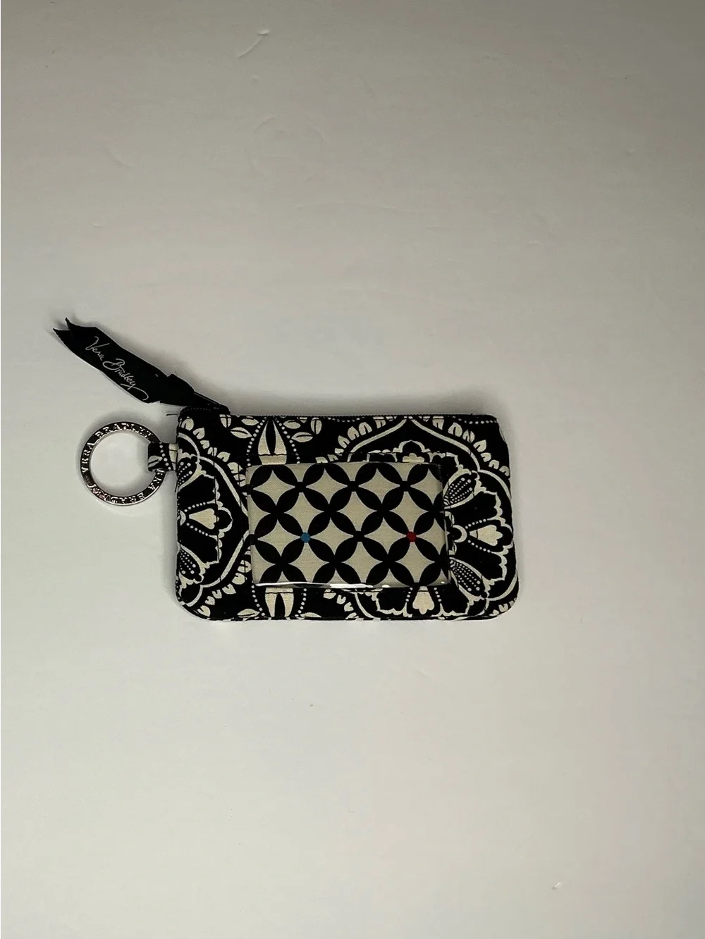 Vera Bradley Zip ID Coin Case BARCELONA with Keychain 2010